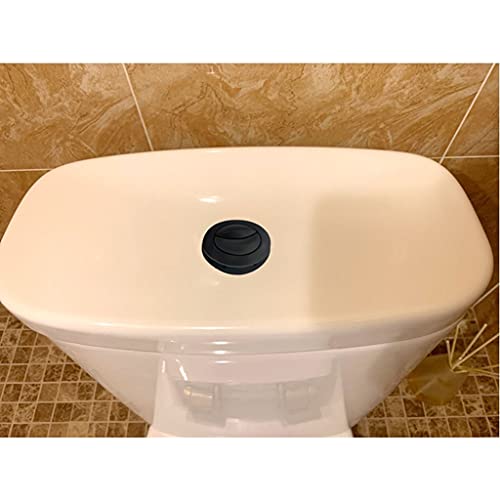 MYCZLQL Tanque De Inodoro De Doble Descarga Botón De Color Negro Forma Redonda Aseo Botones De Empuje Accesorios De Baño 38 Mm,For El Interruptor De Baño Accesorios De Inodoro