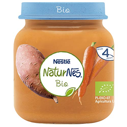 Naturnes BIO Tarrito Veggie bio Nestlé Zanahoria Boniato - Pack de 6 x 125g