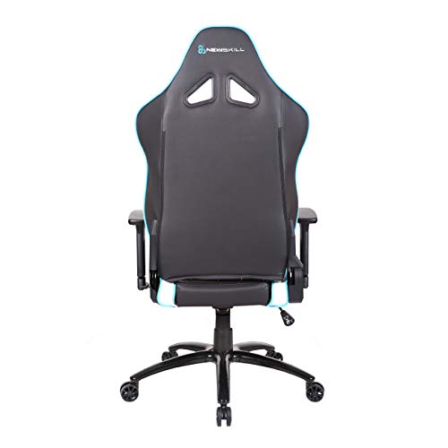 Newskill NS-CH-KAIDAN-BLUE Kaidan - Silla gaming profesional reforzada con estructura de metal (respaldo con mecanismo de mariposa reclinable en 180 grados, reposabrazos 3D) - Color Azul, mediano