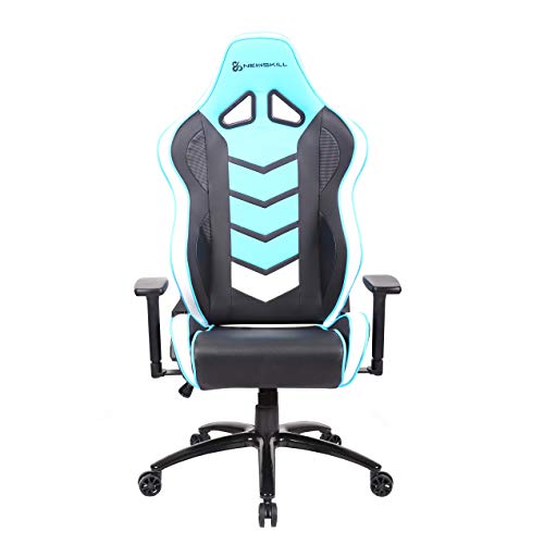 Newskill NS-CH-KAIDAN-BLUE Kaidan - Silla gaming profesional reforzada con estructura de metal (respaldo con mecanismo de mariposa reclinable en 180 grados, reposabrazos 3D) - Color Azul, mediano