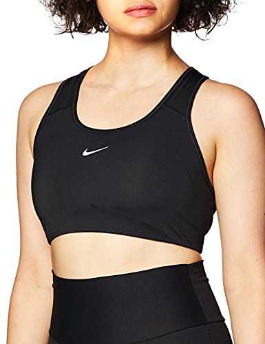 NIKE Med Pad Bra Sujetador de Deporte, Mujer, Black/(White), S