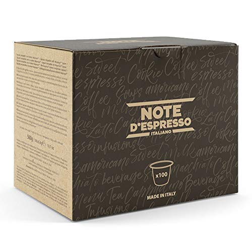 Note d'Espresso - Intenso - Cápsulas de Café - Compatibles con Cafeteras NESPRESSO* - 100 caps