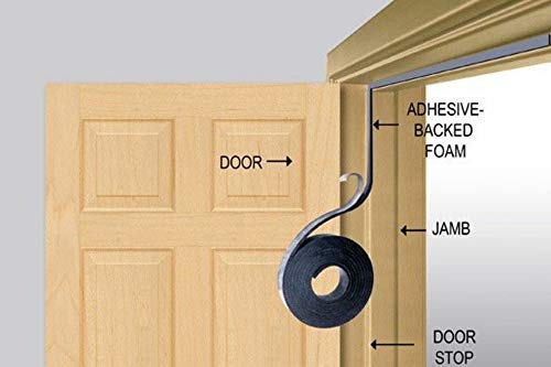 NTG-SOLUTIONS Junta de estanqueidad gruesa autoadhesiva burlete ventanas corredera frio 25mm(W)x10mm(T)x4M(L) burlete Ventana Junta goma ventana aluminio goma espuma burlete y aislante acústico, 2pzs