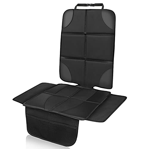 NWOUIIAY Protector de Asiento de Coche Antideslizante con Organizador Bolsillos Funda Asiento Coche Universal para Asientos de Coche de Bebé y Niño Impermeable Fácil de Limpiar