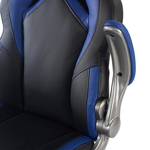 Ofichairs Silla AK-Omega Silla Gaming Silla de Escritorio Silla Gamer Profesional Brazos Abatibles y Ajustables Mecanismo de Inclinación Color Azul & Negro