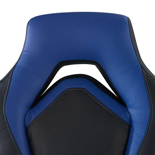 Ofichairs Silla AK-Omega Silla Gaming Silla de Escritorio Silla Gamer Profesional Brazos Abatibles y Ajustables Mecanismo de Inclinación Color Azul & Negro