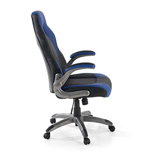 Ofichairs Silla AK-Omega Silla Gaming Silla de Escritorio Silla Gamer Profesional Brazos Abatibles y Ajustables Mecanismo de Inclinación Color Azul & Negro