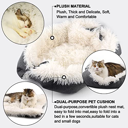 onebarleycorn - Cama para Perro y Gatos Suave Camas Relajantes para Perros Pequeños,Mascota Felpa Sofa Suave Cachorro Animales Domésticos Invierno, Cómoda y Lavable