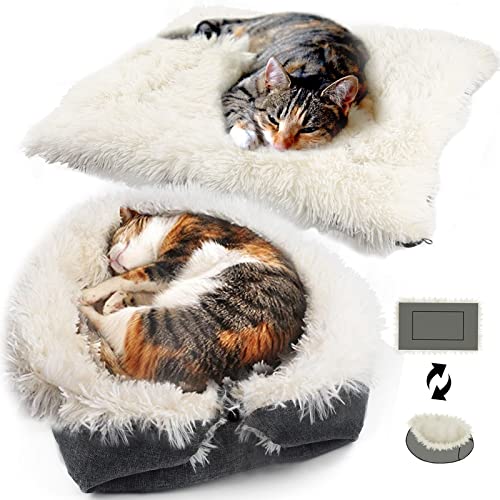 onebarleycorn - Cama para Perro y Gatos Suave Camas Relajantes para Perros Pequeños,Mascota Felpa Sofa Suave Cachorro Animales Domésticos Invierno, Cómoda y Lavable