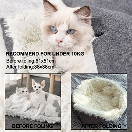 onebarleycorn - Cama para Perro y Gatos Suave Camas Relajantes para Perros Pequeños,Mascota Felpa Sofa Suave Cachorro Animales Domésticos Invierno, Cómoda y Lavable