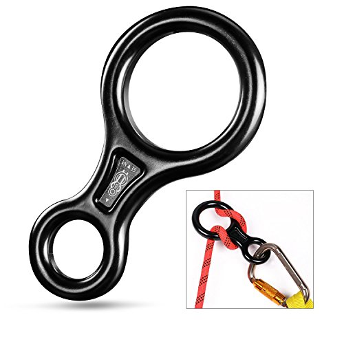 Oumers Anillo de Rappel Descenso Figura 8,para la recreación al Aire Libre, Fuerte Seguro Durable