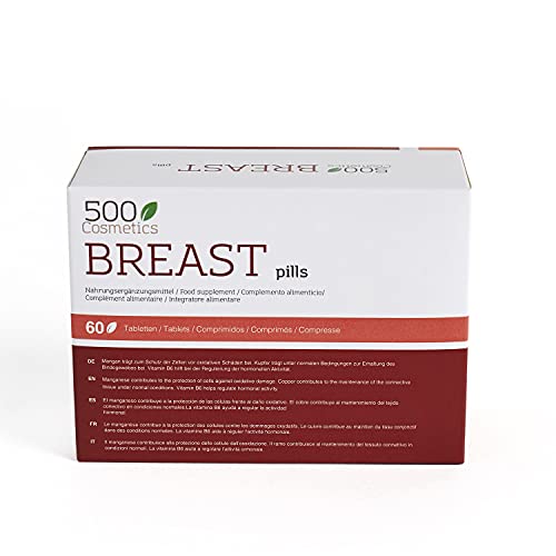 Packs 500Cosmetics Breast: Pastillas + Crema para Aumentar y Reafirmar el Pecho femenino - Ingredientes 100% Naturales (1)