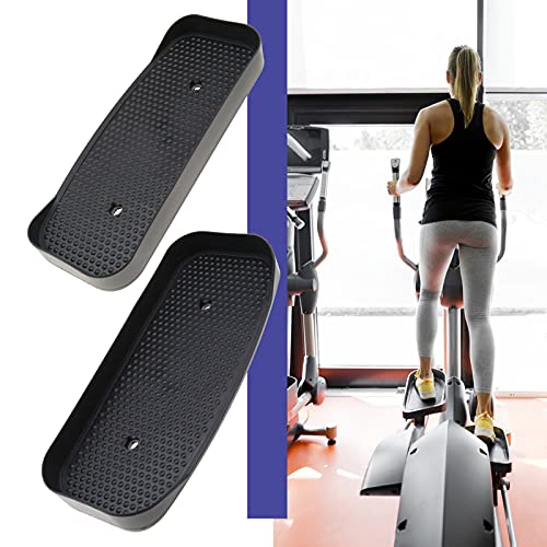 Par de pedales elípicos negros para fitness, pedales, accesorios de plástico, 34,5 x 15 cm, compatible con XS SPORTS CROSS TRAINER