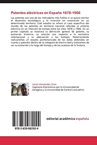 Patentes Electricas En Espana 1878-1966: Estudio de la actividad inventiva española en el sector eléctrico