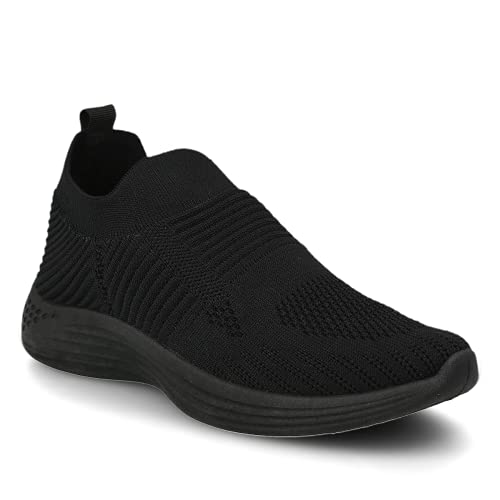 PAYMA - Zapatillas Sneakers Deportivas Mujer. con y Sin Cordones. Tenis Gimnasio, Deporte, Casual y Caminar. Malla Traspirable. Piso Transparente. Color: Negro Sin Cordones. Talla EU 39