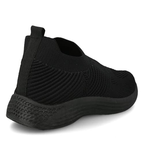 PAYMA - Zapatillas Sneakers Deportivas Mujer. con y Sin Cordones. Tenis Gimnasio, Deporte, Casual y Caminar. Malla Traspirable. Piso Transparente. Color: Negro Sin Cordones. Talla EU 39