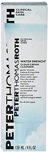 Peter Thomas Roth  Peter Thomas Roth Water Drench Cloud Cream Cleanser, 4 Fluid Ounce Tapones para los oídos 2 Centimeters Negro (Black)