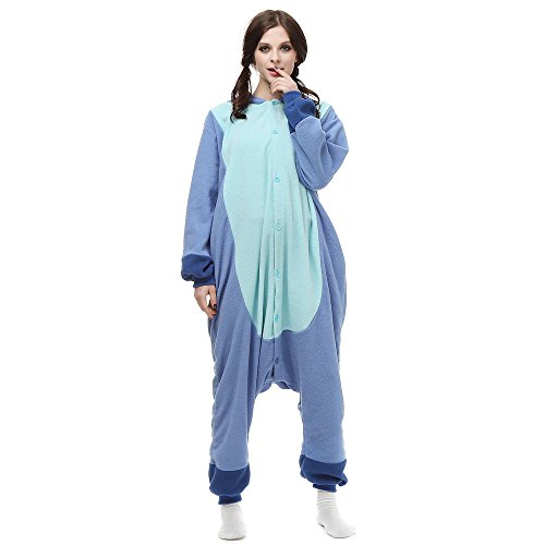 Pijama de Animales, de ANIMAL PJS, para Adultos, para Mujeres, Hombres, Cosplay, para Dormir, Disfraz, Dibujos Animados Azul Stitch Azul L