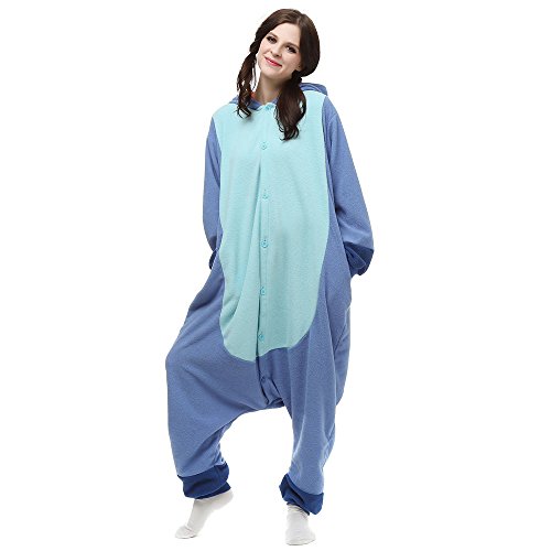 Pijama de Animales, de ANIMAL PJS, para Adultos, para Mujeres, Hombres, Cosplay, para Dormir, Disfraz, Dibujos Animados Azul Stitch Azul L