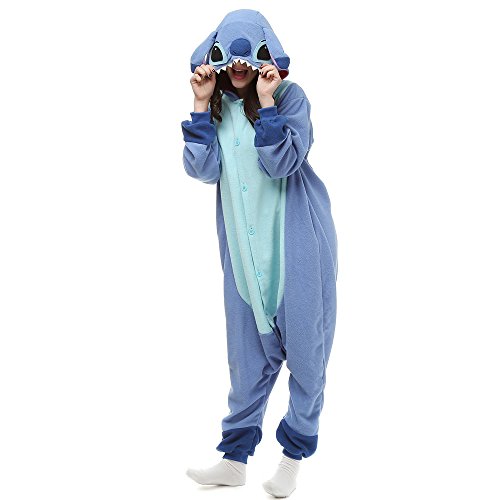 Pijama de Animales, de ANIMAL PJS, para Adultos, para Mujeres, Hombres, Cosplay, para Dormir, Disfraz, Dibujos Animados Azul Stitch Azul L