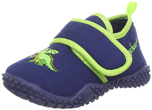 Playshoes Zapatillas Dragón, Pantuflas Niños, Azul (Marine 11), 24/25 EU