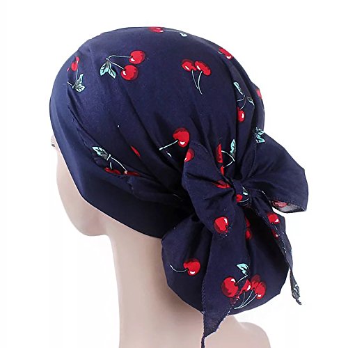 Pluto & Fox Turbante Gorra Pañuelo para Cabeza De Tela De Mujer para Cáncer Quimioterapia Chemo Oncológico Noche Pèrdida de Pelo Cabello (Diseño 5, 1)