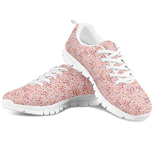 POLERO Sneaker Zapatillas de Deporte Nurse Bear Termometro para Dama Mujer con Cordones 40 Talla Europea