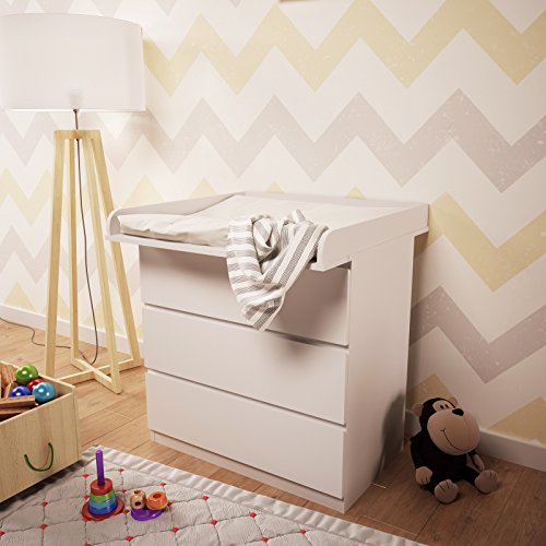 Polini Kids cambiador para cajonera MALM IKEA en blanco, 1353.9