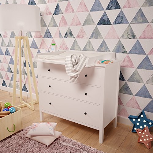 Polini niños cambiador para cómoda Hemnes IKEA en blanco, 1412.9