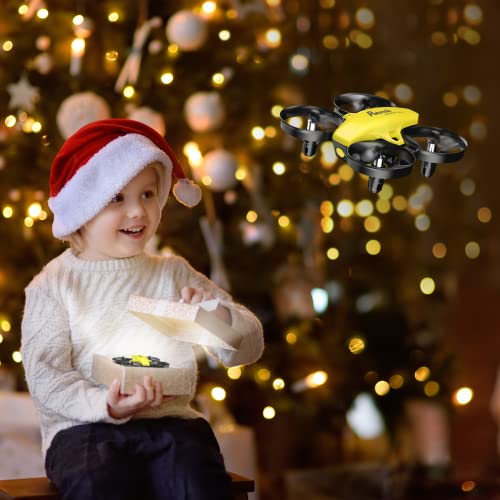 Potensic Mini Drone para Niños, RC Helicopter Quadcopter con Control Remoto, Modo sin Cabeza, Mantenga la Altura, 3 Modos de Velocidad, 3 Baterías, Mini Drone para Principiantes