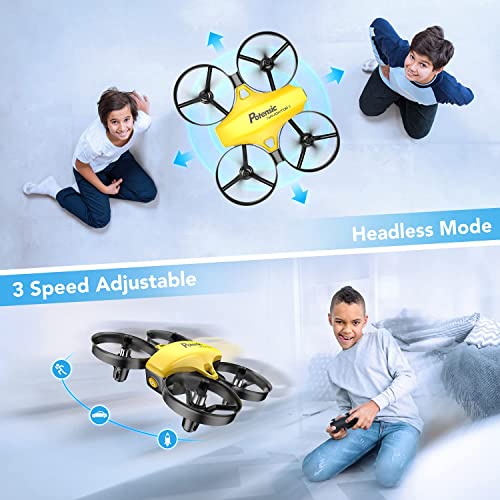 Potensic Mini Drone para Niños, RC Helicopter Quadcopter con Control Remoto, Modo sin Cabeza, Mantenga la Altura, 3 Modos de Velocidad, 3 Baterías, Mini Drone para Principiantes