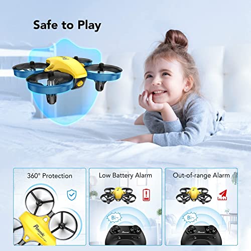 Potensic Mini Drone para Niños, RC Helicopter Quadcopter con Control Remoto, Modo sin Cabeza, Mantenga la Altura, 3 Modos de Velocidad, 3 Baterías, Mini Drone para Principiantes