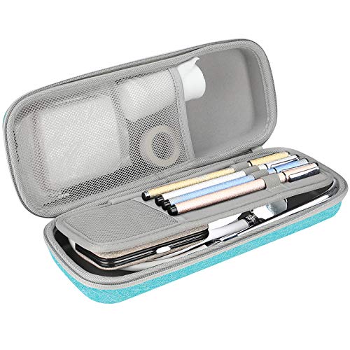 ProCase Estuche Goma EVA para Estetoscopio, Caja Foam Antichoques de Viaje para Fonendoscopio 3M Littmann/MDF/Riester/ADC, Almacenamiento con Bolsillo de Malla para Accesorios -Verde Azulado