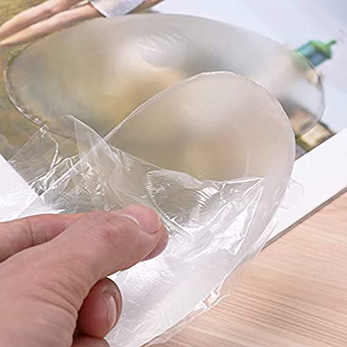 Prótesis De Mama Mastectomía Autoadhesivo Silicona Pechos Falsos Transparente Forma De Triángulo Senos para Inserciones Bikini Traje De Baño Almohadillas Un Pares,B~Cup（400g/pair）