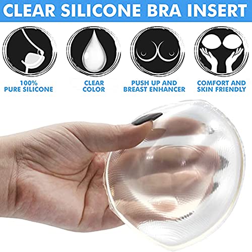 Prótesis De Mama Mastectomía Autoadhesivo Silicona Pechos Falsos Transparente Forma De Triángulo Senos para Inserciones Bikini Traje De Baño Almohadillas Un Pares,B~Cup（400g/pair）