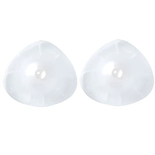 Prótesis De Mama Mastectomía Autoadhesivo Silicona Pechos Falsos Transparente Forma De Triángulo Senos para Inserciones Bikini Traje De Baño Almohadillas Un Pares,B~Cup（400g/pair）