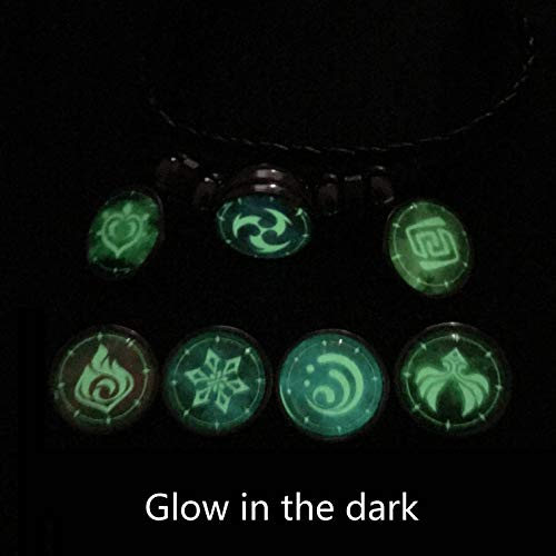 Pulsera Periférica Danimación Unisex Genshin Impact Elemento de Juego Badge Impresión Pulsera con 6 Reemplazo Estudiantes Adultos Fan De Juegos Cosplay Pulsera Regalo Regalo