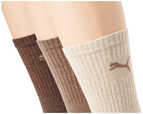 PUMA 7312 Sport Socks (3 Pack) Calcetines, Light Brown Melange, 35/38 Unisex Adulto