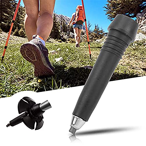 Puntas De Goma Para Bastones De Trekking Varilla De Repuesto PortáTil Punta De BastóN De Trekking Para Senderismo, Punta De Varilla De Acero De Tungsteno, Accesorios Para Bastones De Trekking 5 Piezas