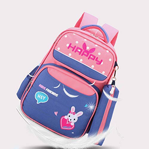 PUYEI Mochila escolar para niños, mochila escolar básica, mochila impermeable, mochila espacial para guardería, mochila básica, mochila ortopédica para niños y niños escolares primarios, Rojo marino.,