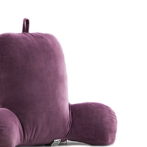 Regenboghorn Cómodo baúl de la cama, respaldo y cojín con brazos – Cojín para baúl de cama – Tumbona de lectura profunda para sofá, salón (morado)