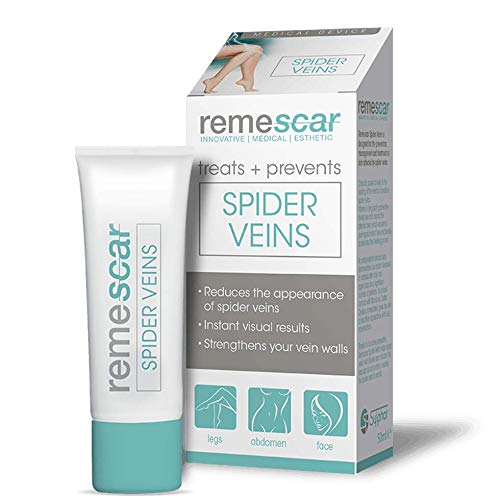 Remescar - Tratamiento de las arañas vasculares - Crema para arañas vasculares en las piernas, el abdomen y la cara - Crema para evitar las varices para hombre y mujer - Resultados inmediatos