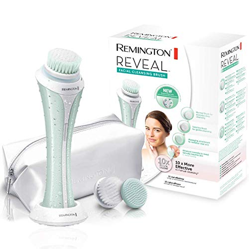 Remington Cepillo Limpiador Facial Reveal - Cabezal Giratorio, 3 Accesorios, Uso Seco y Mojado, Blanco y Verde - FC1000