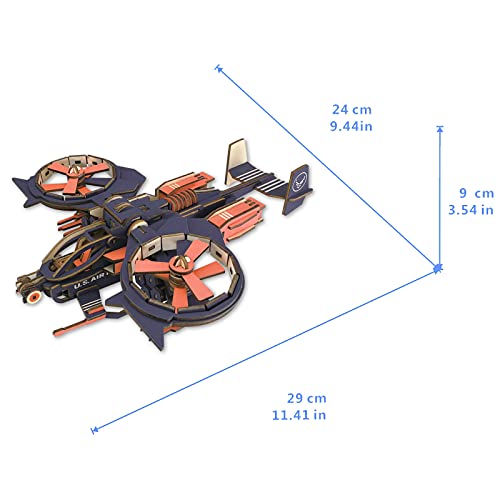 Rompecabezas de Madera 3D Modelo Adulto DIY Kit de artesanía ensamblado Láser- avión