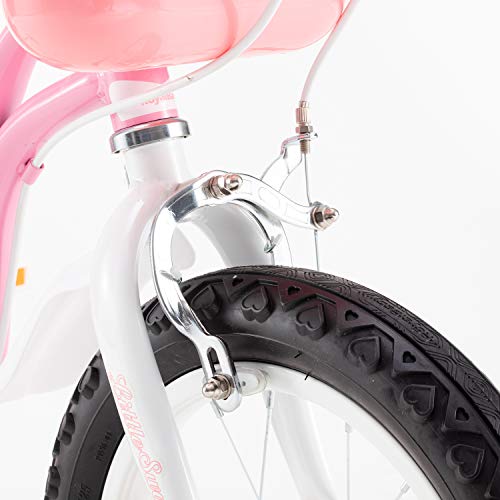 RoyalBaby Bicicleta para niños niña Little Swan Ruedas auxiliares Bicicletas Infantiles Bicicleta de Niño 18 Pulgadas Pink