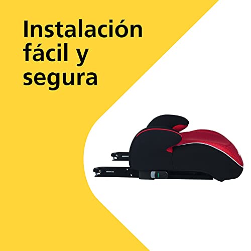 Safety 1st Manga Fix Elevador Silla de Coche ISOFIX, Sillita de Auto para Niños 6-12 años, Alzador, 22-36 kg, Pixel Red (rojo)