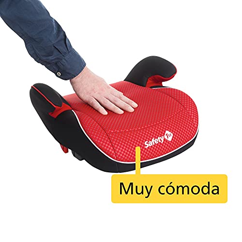 Safety 1st Manga Fix Elevador Silla de Coche ISOFIX, Sillita de Auto para Niños 6-12 años, Alzador, 22-36 kg, Pixel Red (rojo)