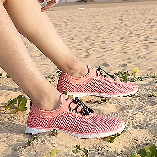 SAGUARO Zapatos de Aqua Mujer Zapatos de Playa Hombre Caminar Zapatos Casuales Ligero Zapatillas Trekking Respirable de Verano Rosa Gr.39