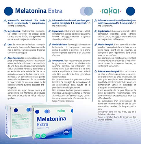 Sakai Melatonina Extra - 60 Comprimidos