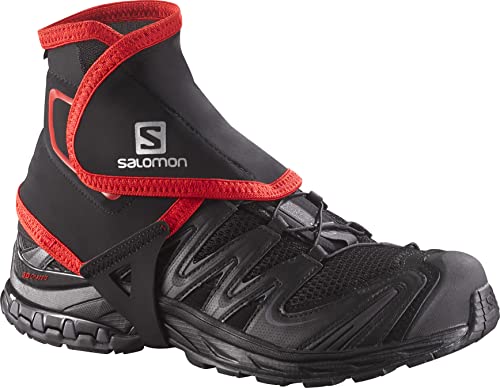 Salomon Trail Gaiters High - Polainas bajas para senderismo y carrera, Protección para los tobillos Unisex adulto, Negro (Black), L